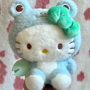 Hello Kitty Froggy Plushie! (7inch) - Blue
